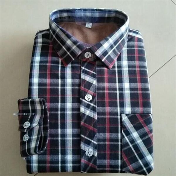 

autumn and winter home textile old coarse cloth long sleeve warm men's plaid plush shirt, White;black