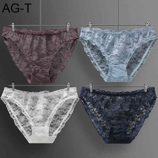 

briefs female mid waist underwear panties retro lace traceless panty beautiful flowers women's seamless underpants, Black;pink