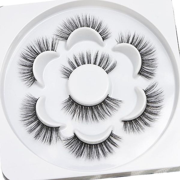 

4 pairs 3d eyelashes thick cross natural false for beauty makeup mink fake eye lashes extension1