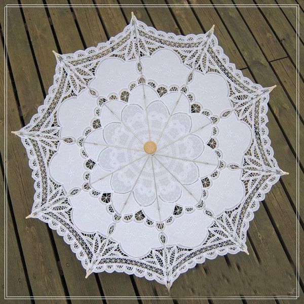 

umbrellas elegant lace umbrella cotton embroidery ivory parasol wedding