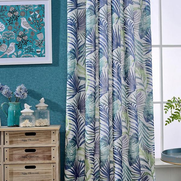 

curtain & drapes as modern pastoral american country bamboo fabric printing simple and light luxury home curtains for living dining room bed