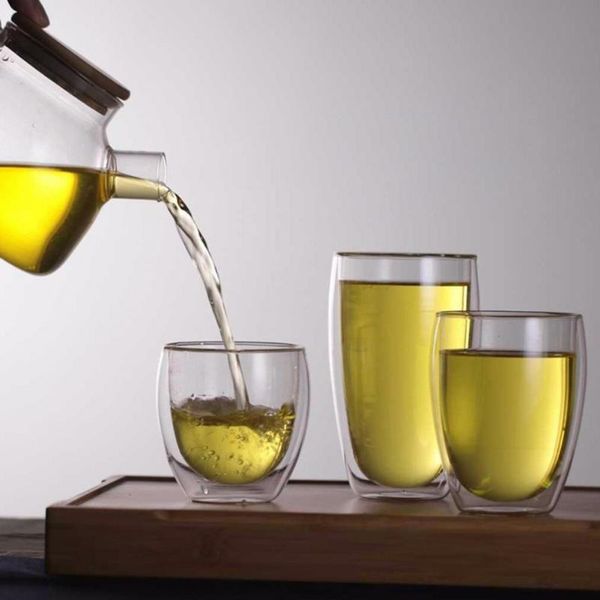 

wine glasses milk cup light heat resistant double glass tea coffee