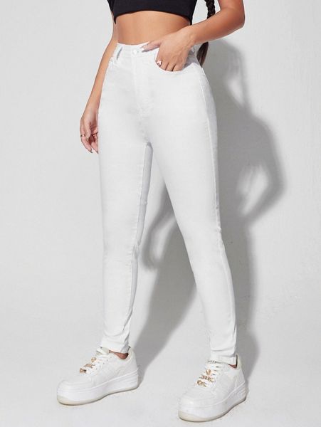 

stonewash skinny jeans without belt b2ck#, Blue