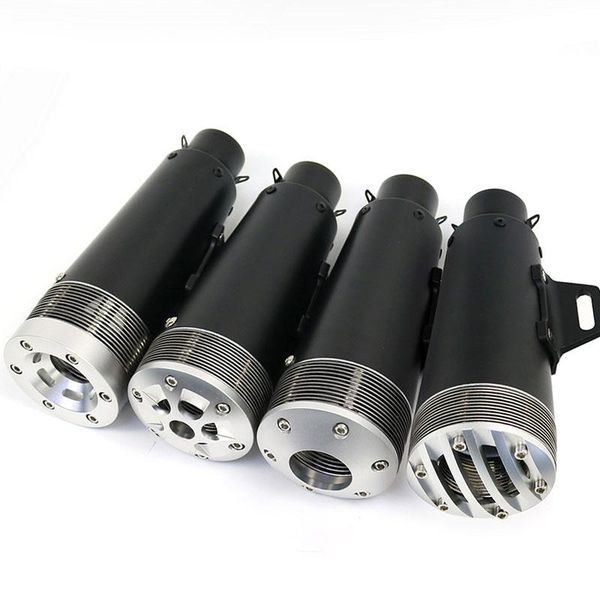 

51mm inlet universal motorcycle exhaust muffler black color escape moto cb500f hornet 600 tiger 800 shadow vt750 752s system