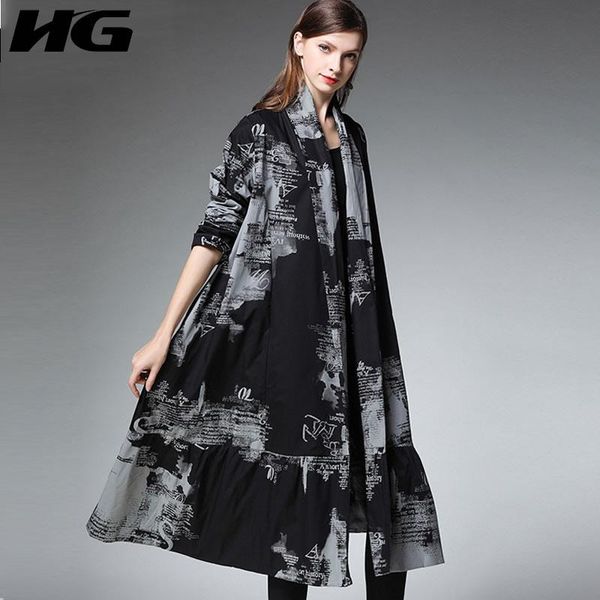 

women's blouses & shirts [hg] europe fashion female spring summer 2021 casual shirt loose full sleeve turn-down collar print long blous, White