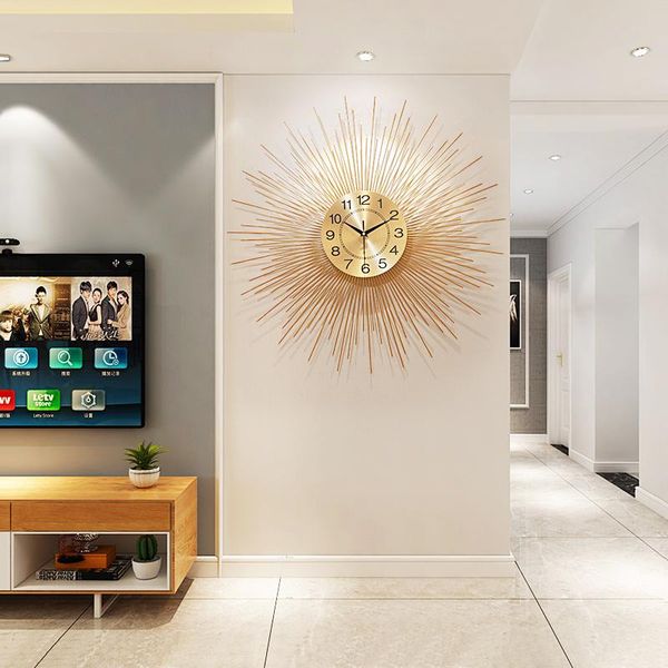 

wall clocks diameter 60cm luxury clock living room dining home watch nordic simple decoration quartz