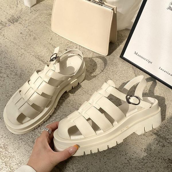 

comfort shoes for women 2021 sandals muffins shoe buckle increasing height suit female beige summer heels med flat black fas