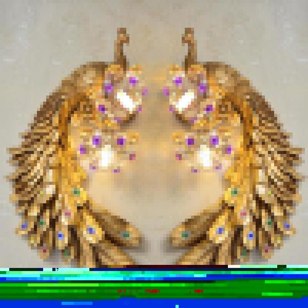 

wall lamp fashion creative peacock crystal nordic bedroom bedside living room tv background 110v 220v led light