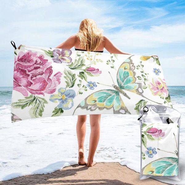 

wearable bath towel floral roses butterflies soft and absorbent unique for el home bathroom gifts women bathrob