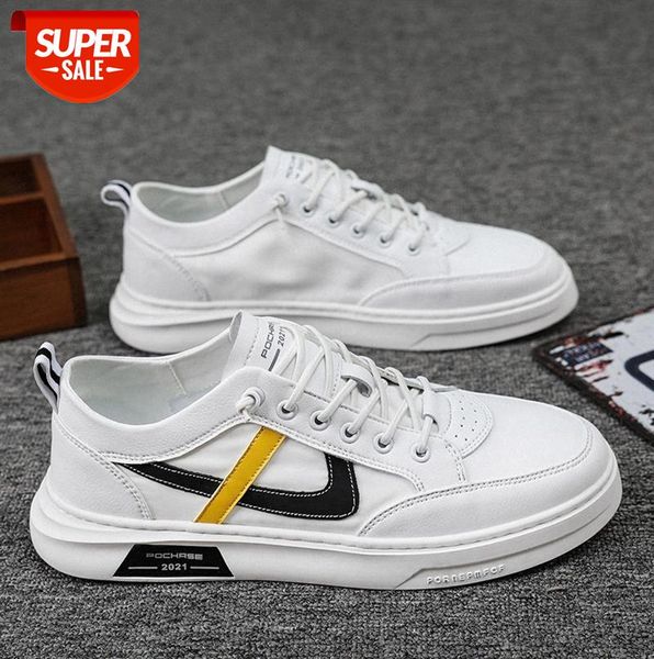 

low-sneakers men casual shoes korean students breathable simple style white #oy4g