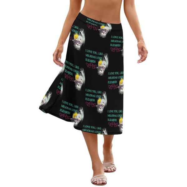 

skirts meliodas skirt party wholesale soft girls polyester pattern midi, Black