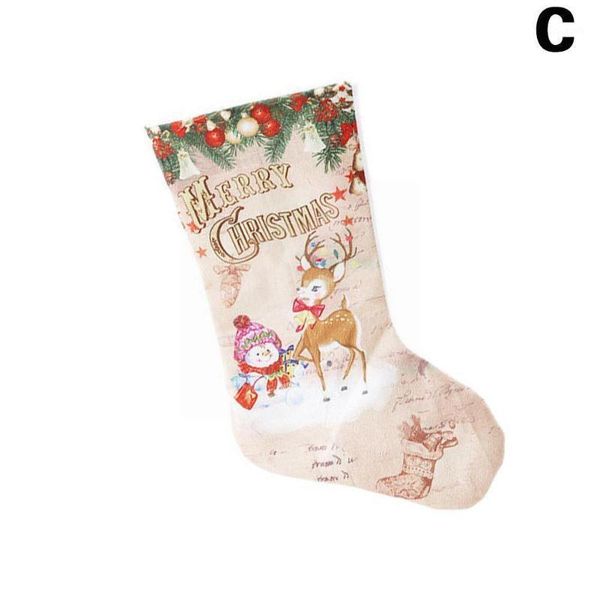

christmas decorations sock large stocking year gift bags candy burlap cloth bag h g2r4
