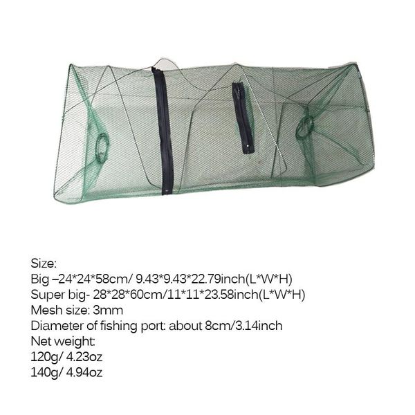 

foldable fishing network trap cage mesh crab net automatic cast outdoor tools accessories