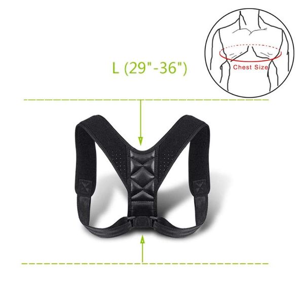 

men's body shapers posture corrector for men and women back brace clavicle support sslouching adjustable trainer bodysuit, Black;brown