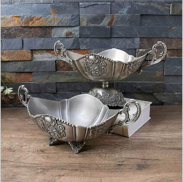

dishes & plates europe retro metal fruit bowl decorative stand dry tray trinket dish for home decoration