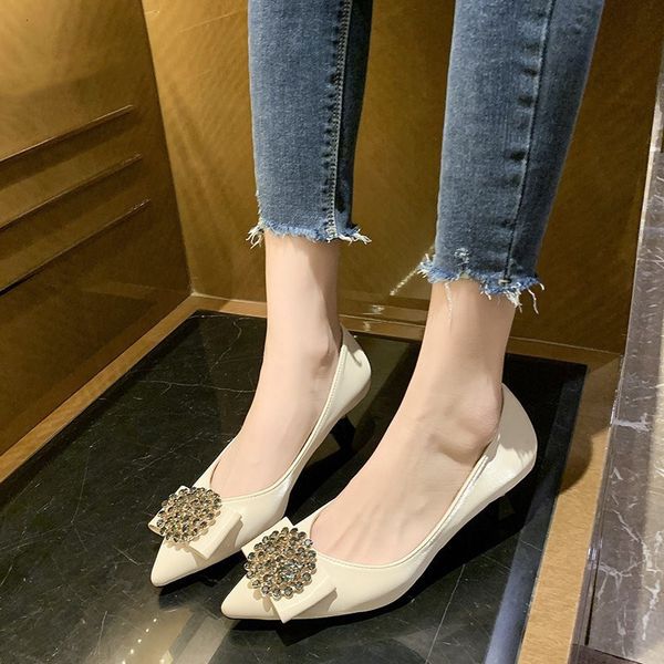 

sandals 2021 women shoes spring pumps high heels pointed toe sweet slip on all-match shallow mouth latest ladies lace-up spikes y5, Black