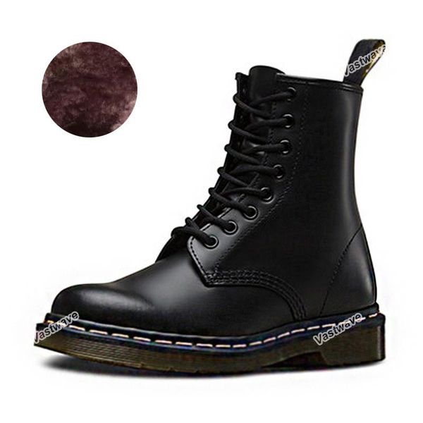 

boots genuine leather couple british vintage classic women shoes woman lover ankle luxury winter, Black