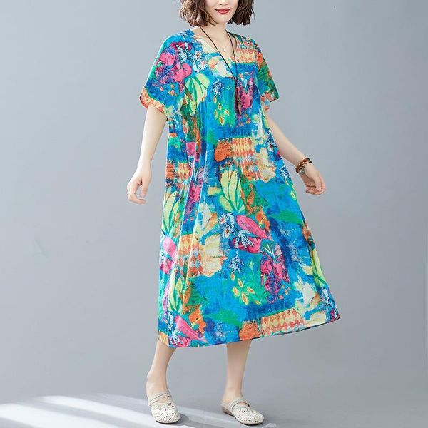 

dresses ciyo 2021 summer new korean size fat mm big swing floral long dress for women, Black;gray