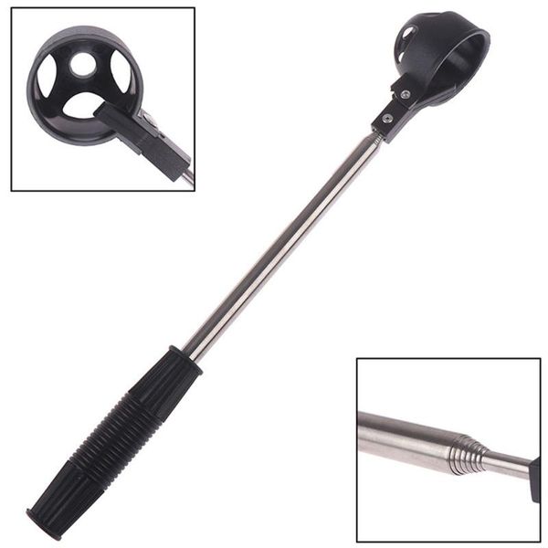 

golf training aids ball retriever stainless steel pick up tool extendable grabber claw sucker