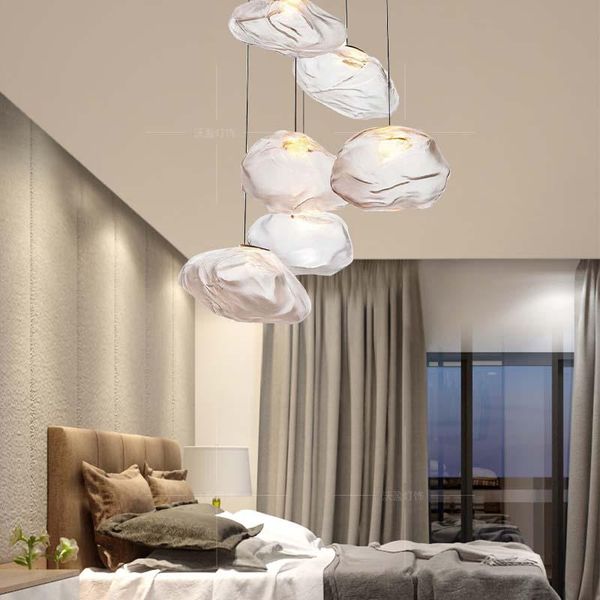 

pendant lamps nordic cloud restaurant bar chandelier designer creative personality villa stairwell exhibition hall glazed