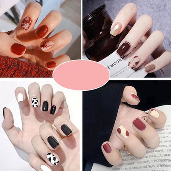 

false nails wearing nail finished fake scrub patch set 24 ballet, Red;gold