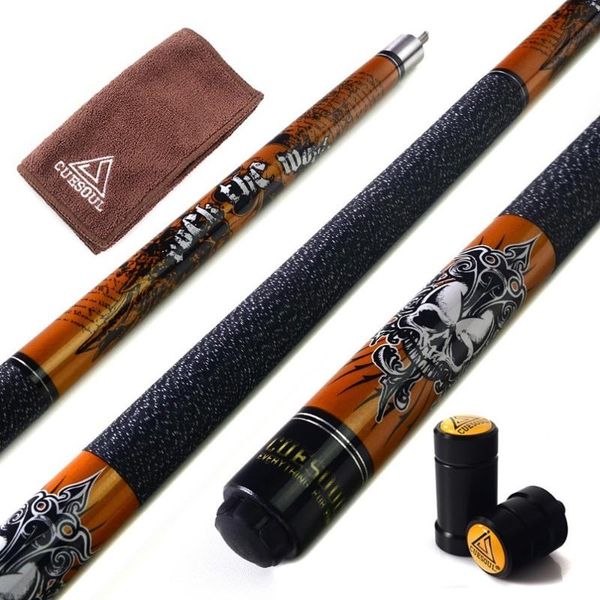 

rockin series snooker billiards 57" 21oz billiard cue maple 13mm tip pool stick set with blue carrying bag cues