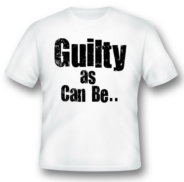

guilty as can be black or white tee, White;black