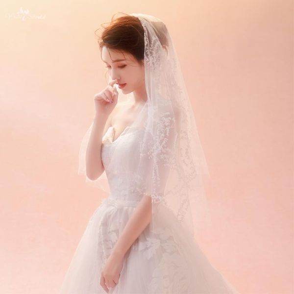 

bridal veils lzp376 ivory wedding veil 1.5 meters two layer tulle blusher veu de noiva, Black