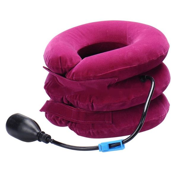 

comfort travel airplane pillow u-shape neck massage air inflatable accessories