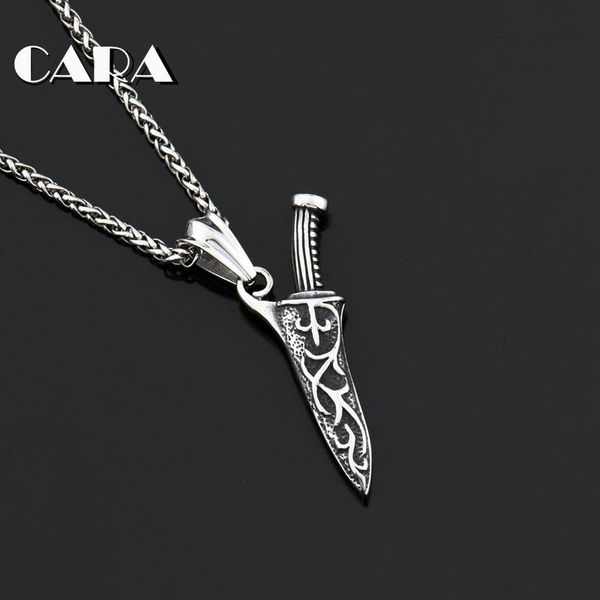

pendant necklaces 2021 vintage dagger necklace charm mens 316l stainless steel dirk stylish hip hop men cagf0443, Silver