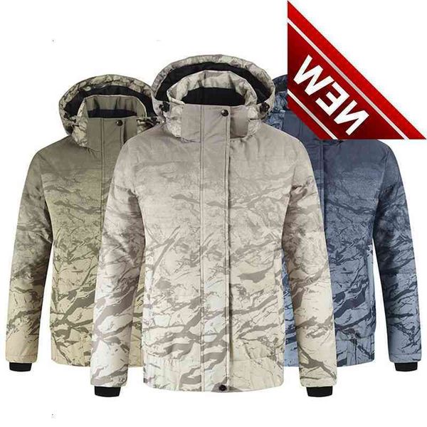 

mens camouflage hooded puffer jackets light warm white duck down coats male outdoor snow ski jacket winter clothing jk-947, Black