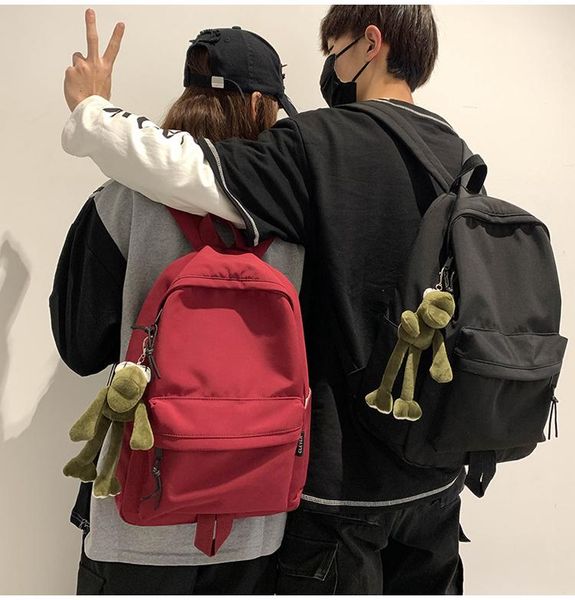 

backpack 2822 japanese solid-color niche design, simple korean female