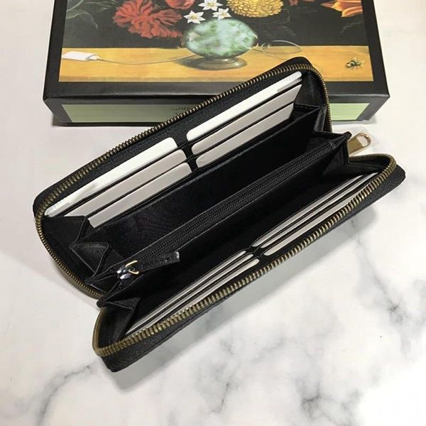 

luxurys designers effini mens long purses genuine leather card holder purse zipper coin pouch wallets