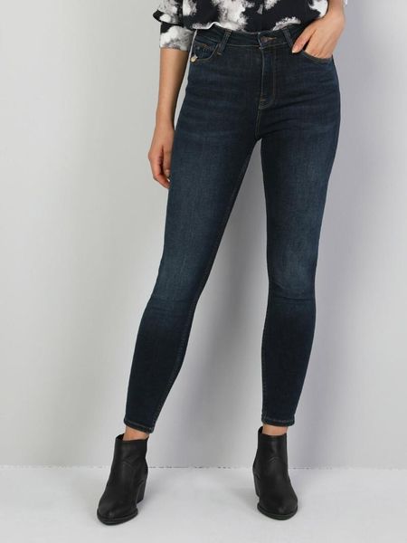 

blue woman pants cl1046988 women's & capris, Black;white