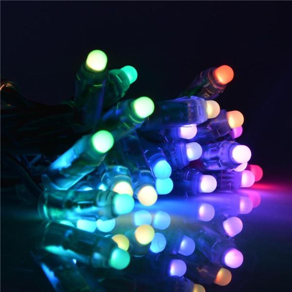 50pcs/lot dc5v dc12v input ws2811 pixel module,12mm led string;christmas tree lights;ip68 waterproof with 3pin jst connectors modules