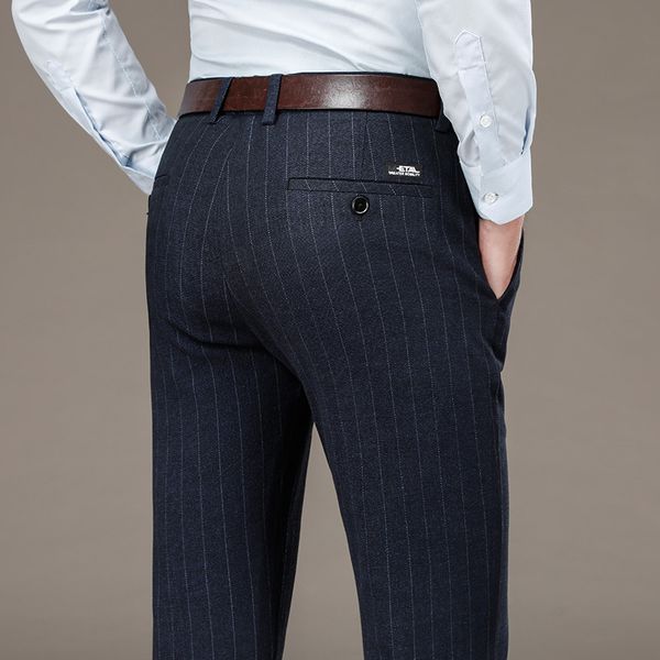 

pants 2021 spring and summer men's slim casual pants fashion business cotton brand thin trousers classic style black gray
