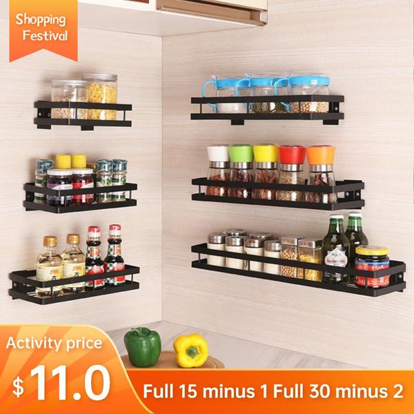 

kitchen storage & organization organizer wall mount bracket holder shelf for spice jar rack cabinet shelves gadgets supplies