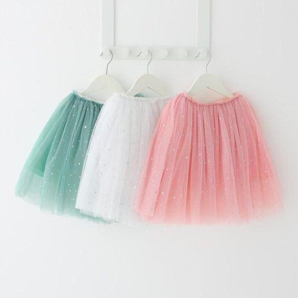 

shiny dots girls skirts sequined tulle tutu skirt baby wedding dance child girl fluffy long pettiskirt, Blue