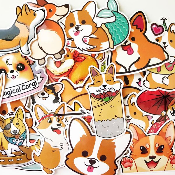 

25 anime cartoon cute corgi shiba dogs puppy lapstickers