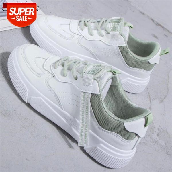 

2020 women sneakers fashion breathble vulcanized shoes pu leather platform lace up casual woman #i78v