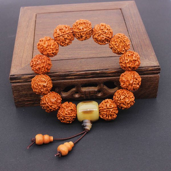 

straight nepal 2.0 vajra bodhi bracelet natural 5 men's rosary bracelet, Golden;silver