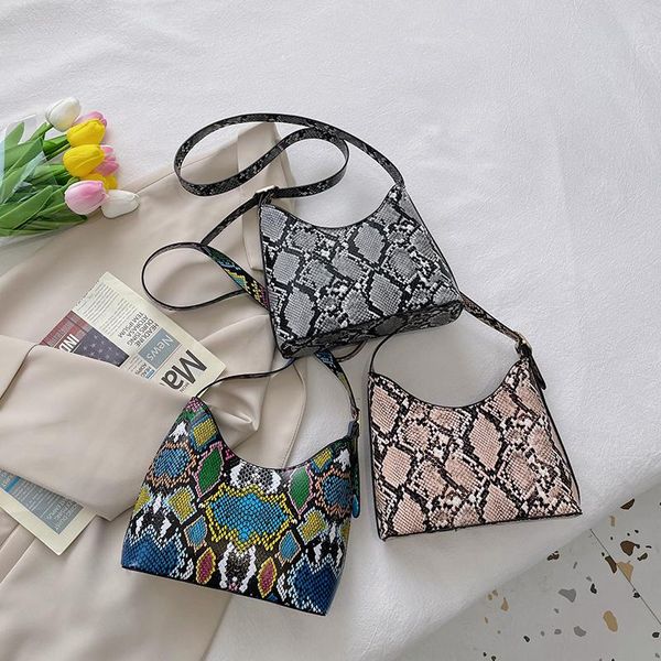 

evening bags fashion women snake pattern shoulder crossbody pu leather messenger bag casual all-matchÂ ladies small hobos handbags purses