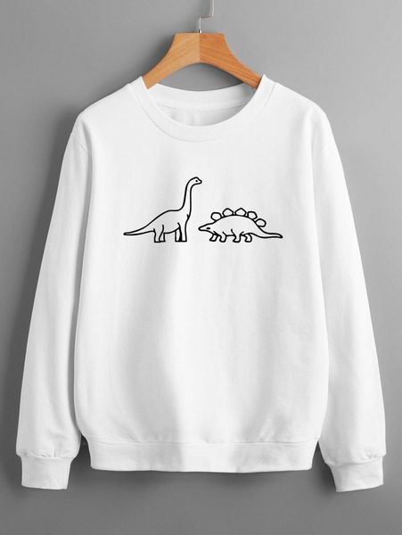 

dinosaur print sweatshirt n9cn#, White;black