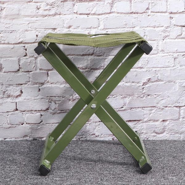 

1pcs durable simple portable stool foldable metal for camping seat outdoor fishing hiking travel garden bbq accessories