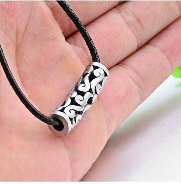 

pendant necklaces retro titanium steel xiangyun men's national style trendy simple necklace jewelry, Silver