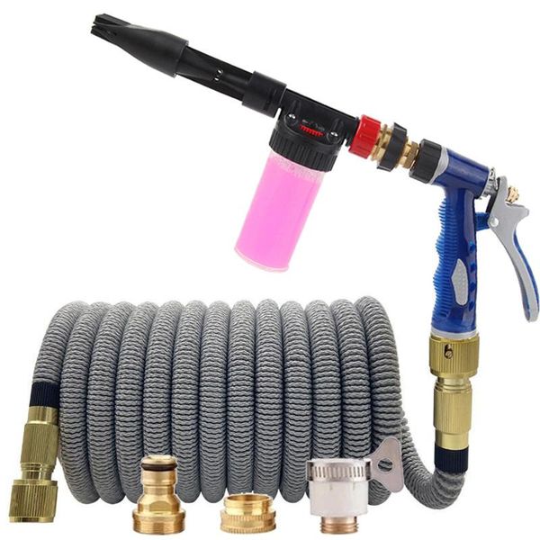 

watering equipments expandable magic hose pipe high-pressure car wash adjustable spray flexible home for garden supplies water gun