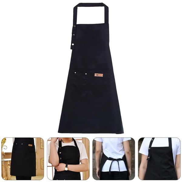 

aprons 2 pcs stain-resistant housework dacron painting with buttons