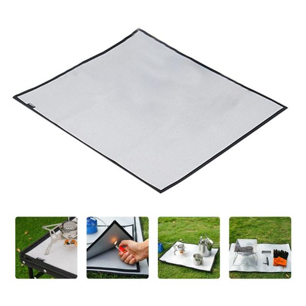 

outdoor pads 1pc fire resistance blanket heat-resistant tableware place mat