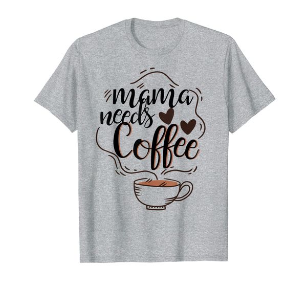 

mama needs coffee cup of latte graphic tee t-shirt, White;black