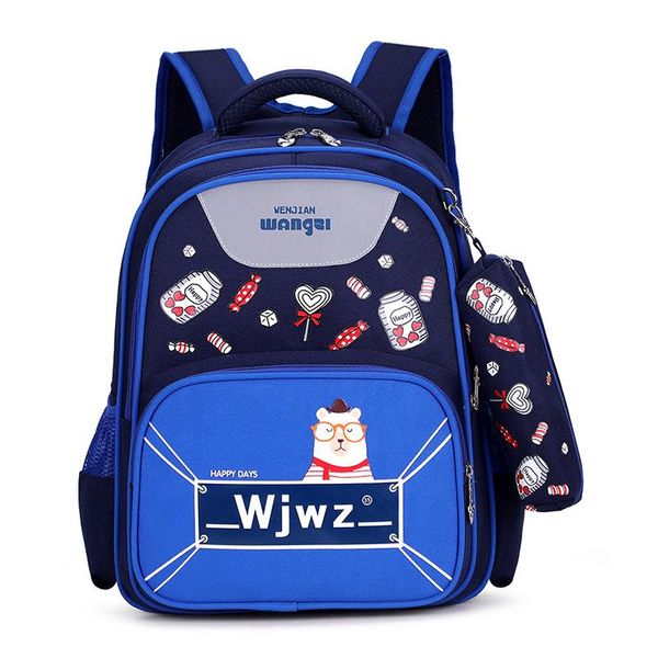 

backpack children's schoolbag primary school students ridge protection wear-resistant waterproof boys and girls korean